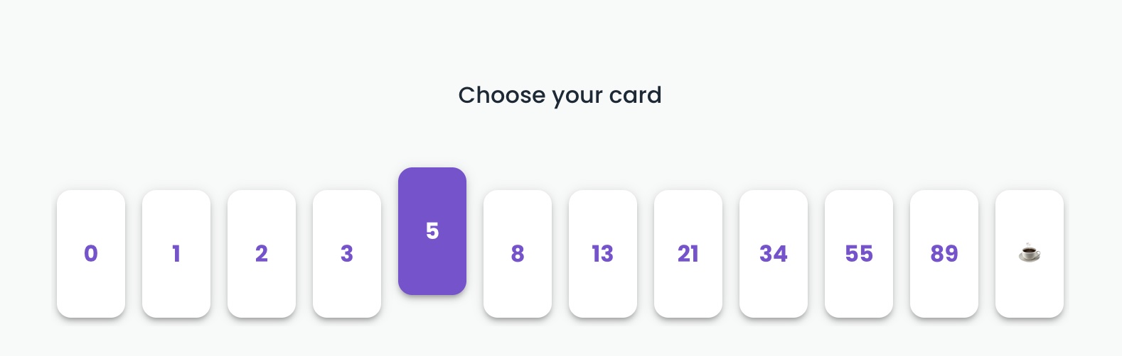 Selecting vote during Planning Poker