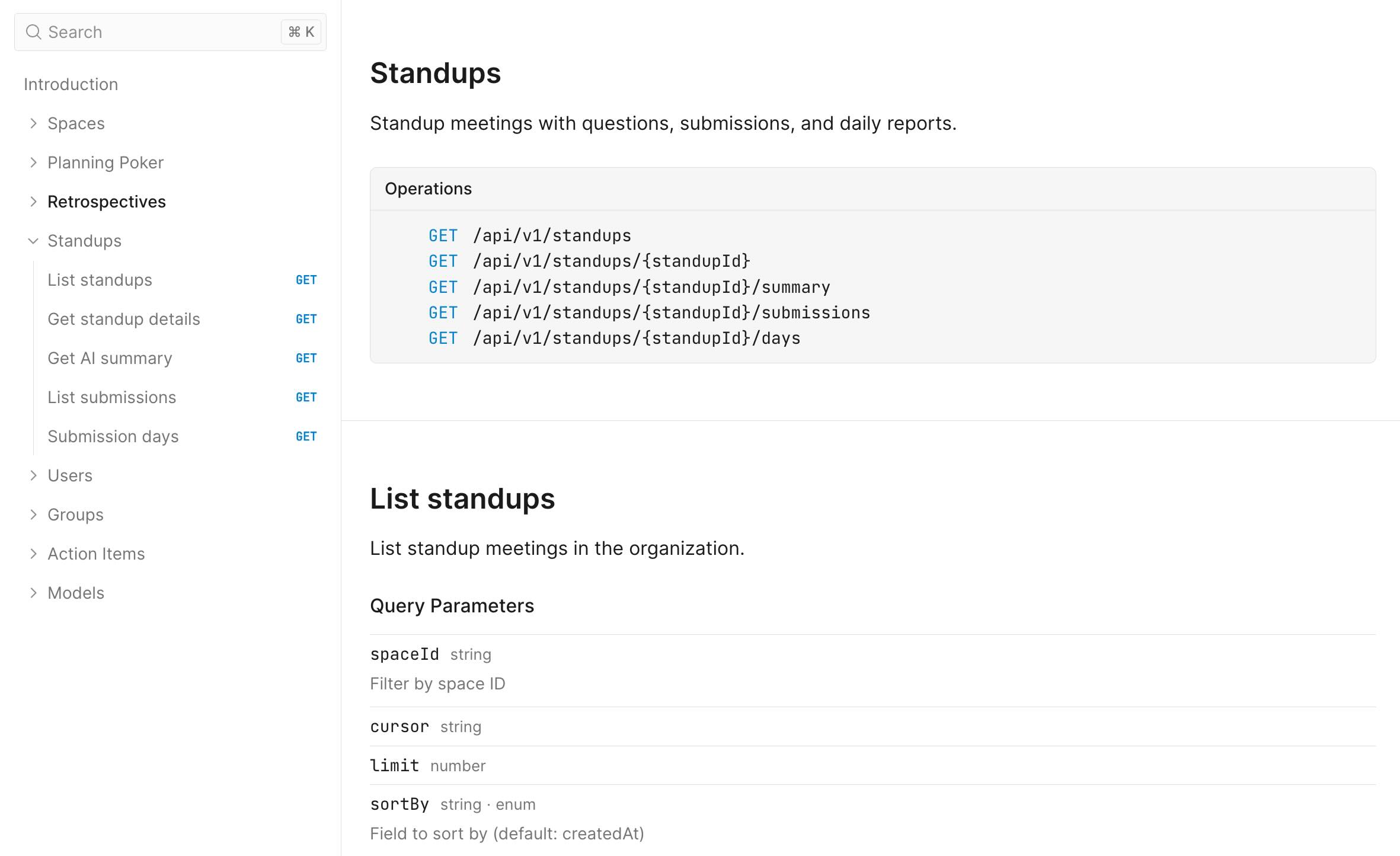 kollabe genel api dokümantasyonu